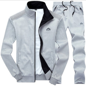 CYSINCOS Men Sets Fashion Autumn Spring Sporting Suit Sweatshirt +Sweatpants Mens Clothing 2 Pieces Sets Slim Tracksuit Hoodies