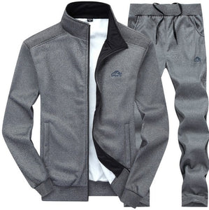 CYSINCOS Men Sets Fashion Autumn Spring Sporting Suit Sweatshirt +Sweatpants Mens Clothing 2 Pieces Sets Slim Tracksuit Hoodies