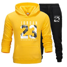 Load image into Gallery viewer, New Men Hoodies Suit Jordan 23 Tracksuit Sweatshirt Suit Fleece Hoodie+Sweat pants Jogging Homme Pullover 3XL Sporting Suit Male