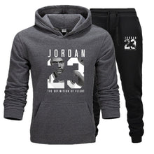 Load image into Gallery viewer, New Men Hoodies Suit Jordan 23 Tracksuit Sweatshirt Suit Fleece Hoodie+Sweat pants Jogging Homme Pullover 3XL Sporting Suit Male