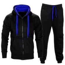 Load image into Gallery viewer, CYSINCOS Men Sets Fashion Autumn Spring Sporting Suit Sweatshirt +Sweatpants Mens Clothing 2 Pieces Sets Slim Tracksuit Hoodies