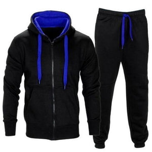CYSINCOS Men Sets Fashion Autumn Spring Sporting Suit Sweatshirt +Sweatpants Mens Clothing 2 Pieces Sets Slim Tracksuit Hoodies