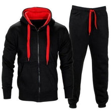 Load image into Gallery viewer, CYSINCOS Men Sets Fashion Autumn Spring Sporting Suit Sweatshirt +Sweatpants Mens Clothing 2 Pieces Sets Slim Tracksuit Hoodies
