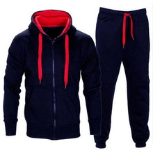 Load image into Gallery viewer, CYSINCOS Men Sets Fashion Autumn Spring Sporting Suit Sweatshirt +Sweatpants Mens Clothing 2 Pieces Sets Slim Tracksuit Hoodies