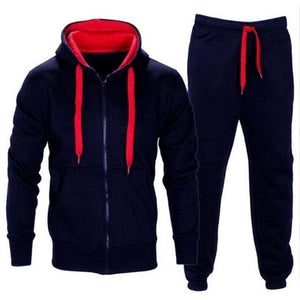 CYSINCOS Men Sets Fashion Autumn Spring Sporting Suit Sweatshirt +Sweatpants Mens Clothing 2 Pieces Sets Slim Tracksuit Hoodies