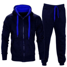 Load image into Gallery viewer, CYSINCOS Men Sets Fashion Autumn Spring Sporting Suit Sweatshirt +Sweatpants Mens Clothing 2 Pieces Sets Slim Tracksuit Hoodies