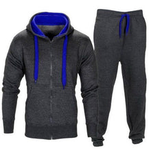 Load image into Gallery viewer, CYSINCOS Men Sets Fashion Autumn Spring Sporting Suit Sweatshirt +Sweatpants Mens Clothing 2 Pieces Sets Slim Tracksuit Hoodies