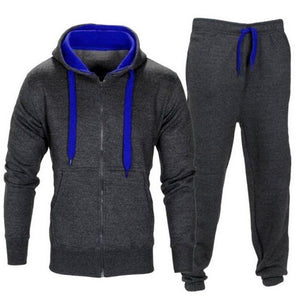 CYSINCOS Men Sets Fashion Autumn Spring Sporting Suit Sweatshirt +Sweatpants Mens Clothing 2 Pieces Sets Slim Tracksuit Hoodies